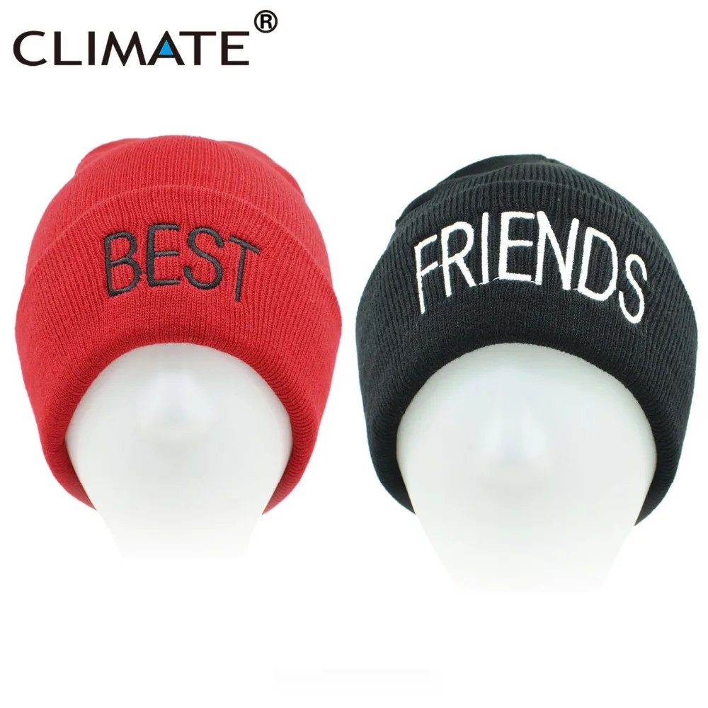 CLIMATE Best Friends шапка бини для мужчин и женщин зимний теплый вязаный Skullies Ladybro Compadre черная красная шапка бини для взрослых женщин Молодежная