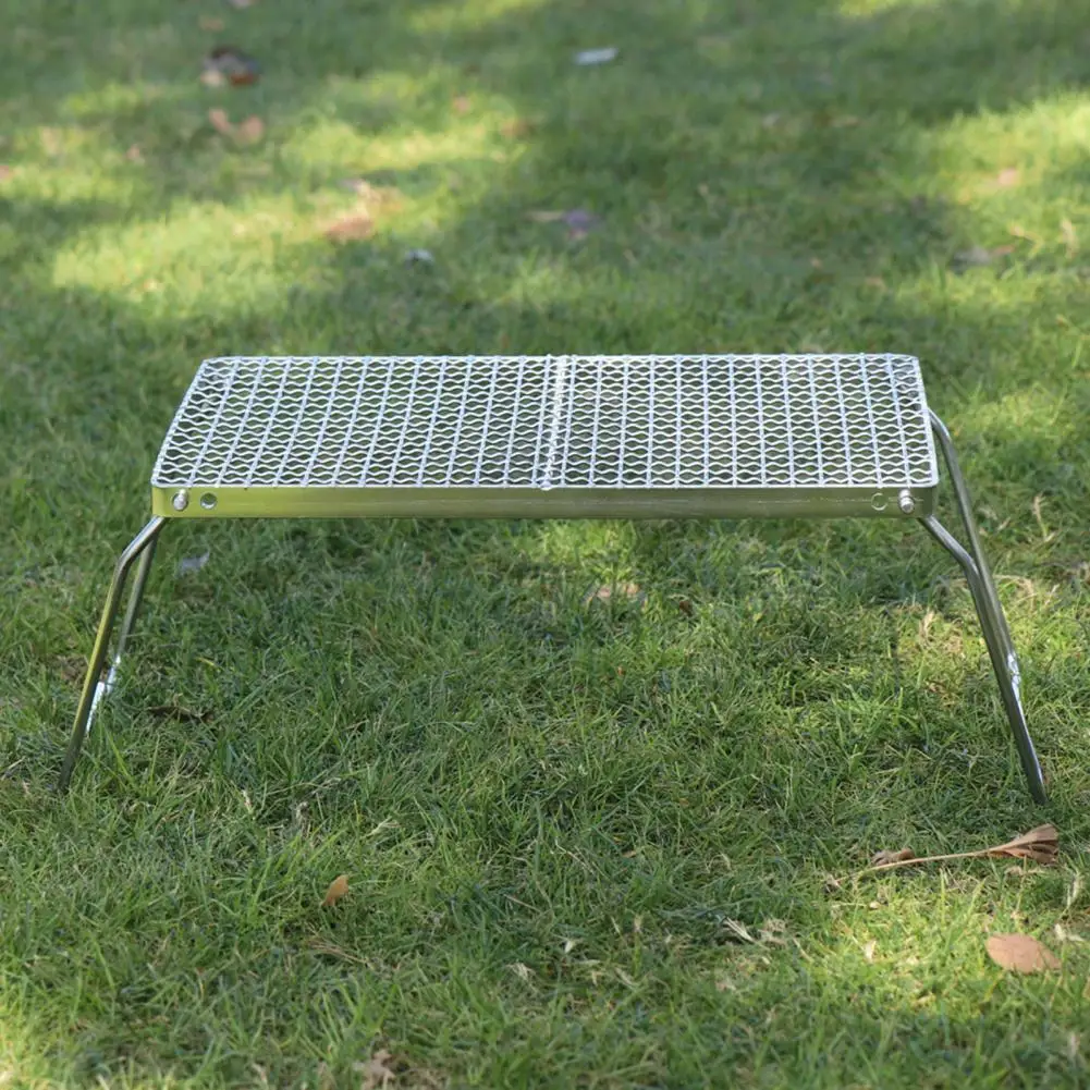 Foldable BBQ Rack Portable Camping Grill Anti oxidation Foldable