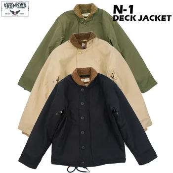 

Autumn Winter Navy N-1 Deck Jacket Outdoors Climbing Training Military Combat Sport Camping Thick N1 Men's Cotton Padded Coat