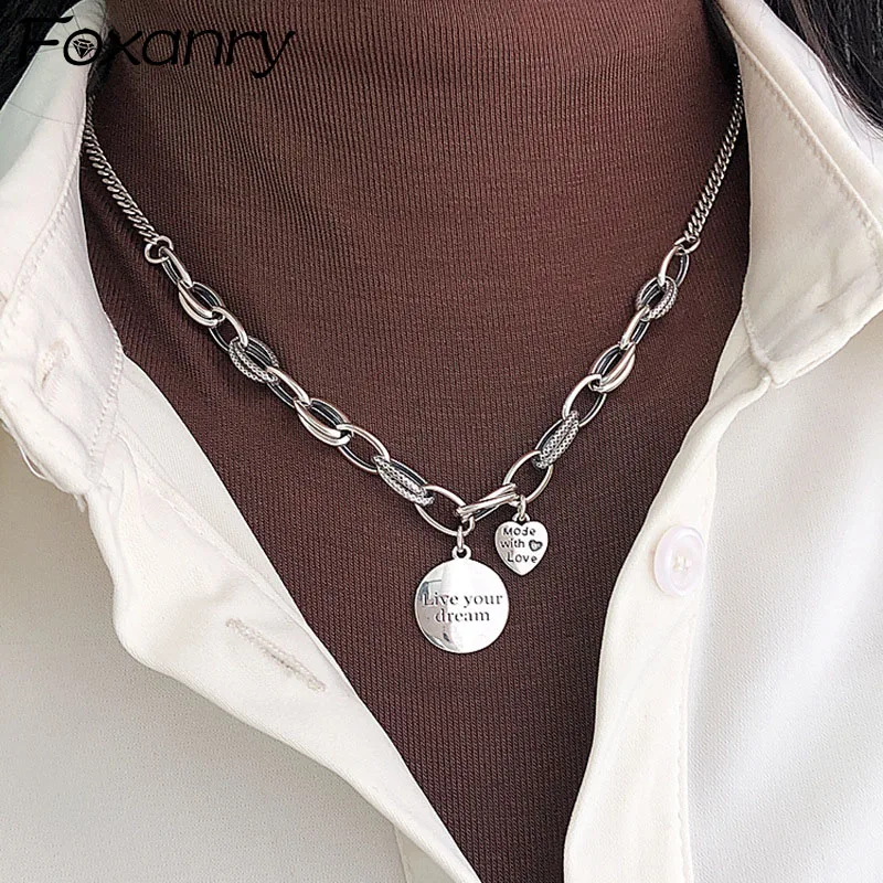 Foxanry 925 Sterling Silver Thick Chain 