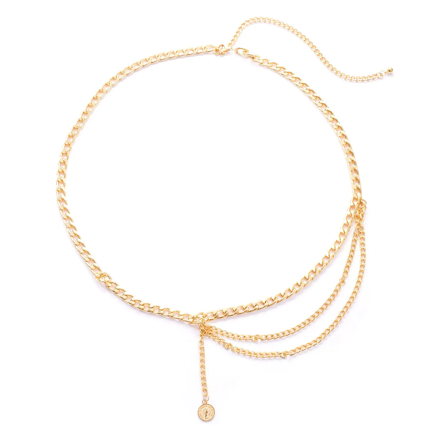 

Europe And America Accessories Nightclub Cool Queen Avatar Punk Body Pendant Women's Retro Sexy Metal Chain Belt