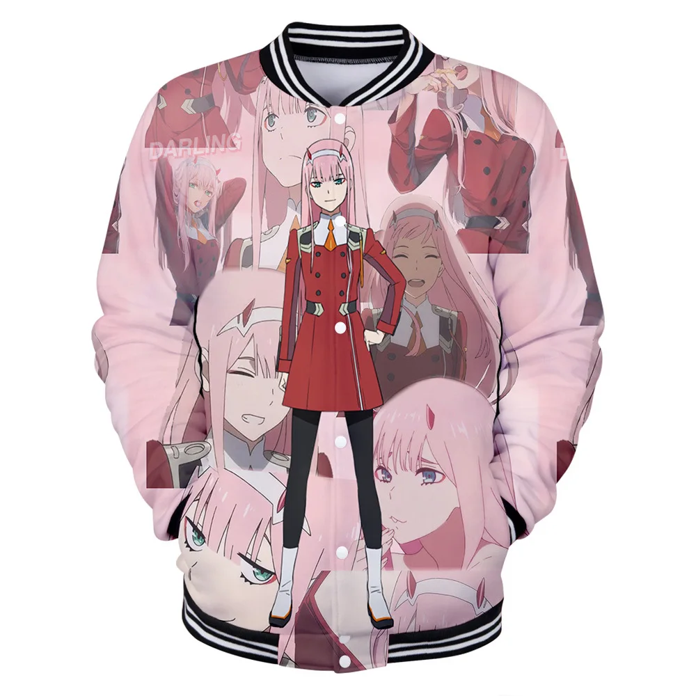 Мужская бейсбольная куртка с объемным рисунком аниме Darling In The Franxx куртка-бомбер
