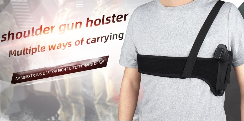 Coldre de arma tática de ombro neoprene