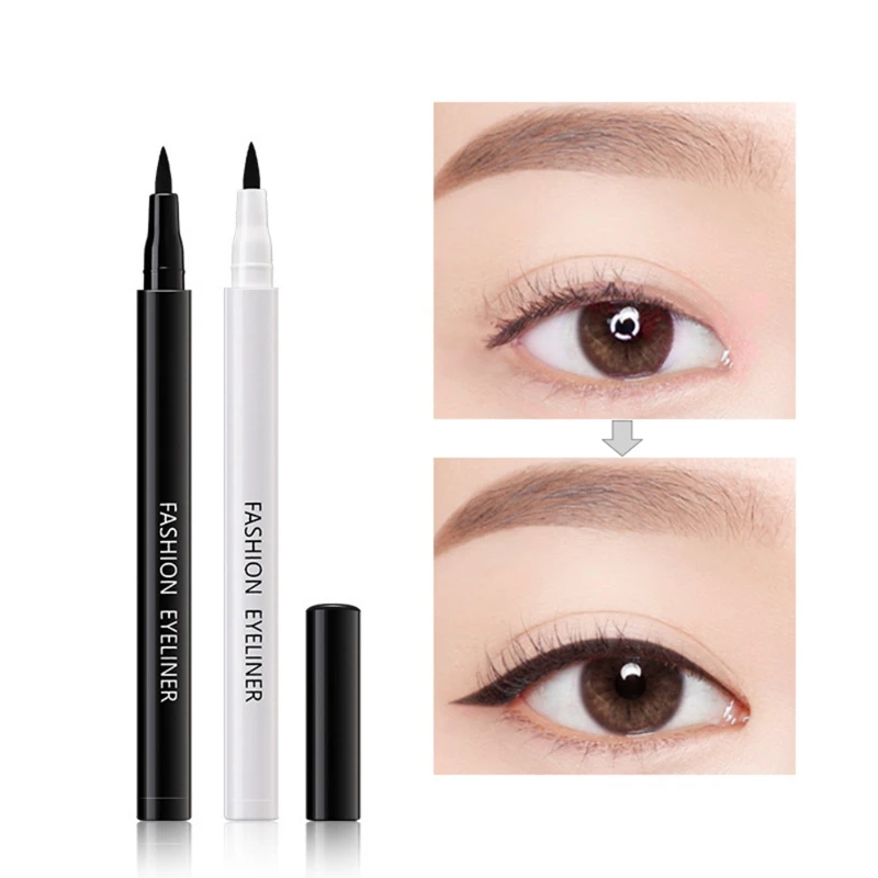 

Eyes Makeup 2Pcs/Set Black Eyeliner Waterproof Liquid Eye liner Pen High Pigment Long Lasting Easy To Wear Makeup Eyeliner