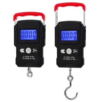 

20g-50kg Portable LCD Electronic Scale Digital Scales Hanging Scale Luggage Weight Balance Steelyard Black