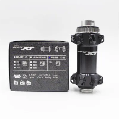 Shimano Deore XT M8110-BS MTB горный велосипед 28 отверстие 12 Скоростей дисковый тормоз концентратор Передняя и задняя ступица запчасти для велосипеда - Цвет: Front