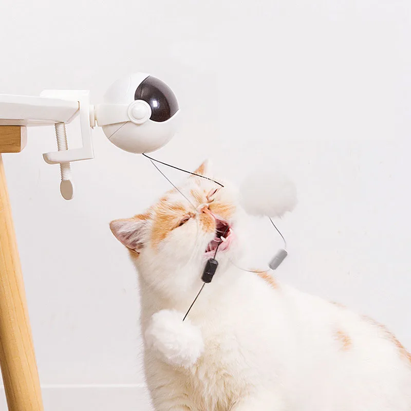 

Funny Cat Toy Ball Electric Lifting Cats Interactive Toys Flutter Rotating Lifting Automatic Teaser Game Smart Accessories