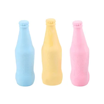 

Dog Toy TPR Foaming Wine Bottle Shape Chew Toys Coke Bottle Macaroon Color Milk Flavor Pet Supplies