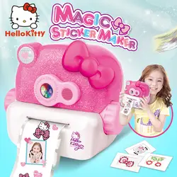 Hello kitty волшебные наклейки машина сделай сам ручная работа креативная игрушка для девочек игровой дом подарок