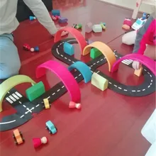 Скандинавский детский игровой ковер-пазл детский коврик DIY городской Дорожный Коврик для игры развивающий игрушечный автомобильный трек детский подарок на день рождения