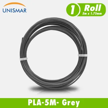 

Unismar 1 Roll 5m 3D Printer Filament for 3D Pen Printing 1.75mm Gray Gift DIY Print 100% No Bubble Tolerance +-0.02MM Bright