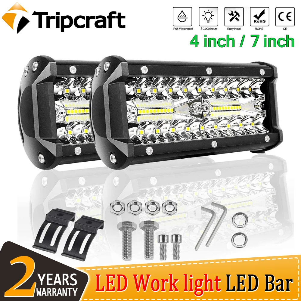 Светодиодный светильник Tripcraft 4/7 дюймов рабочий 54 Вт 120 точечный прожектор