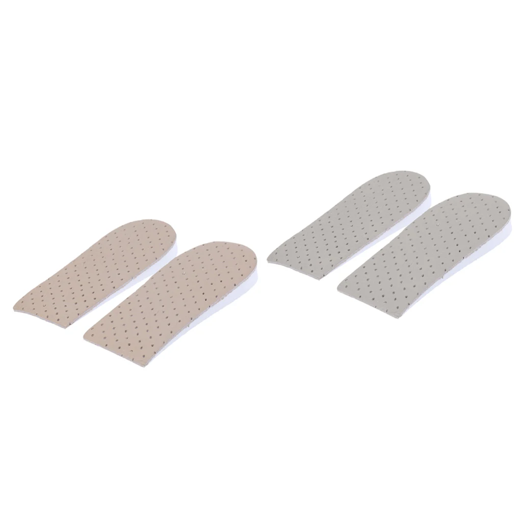 2 Pair Invisible Height Increase Half Shoes Insole Taller Lifts Breathable