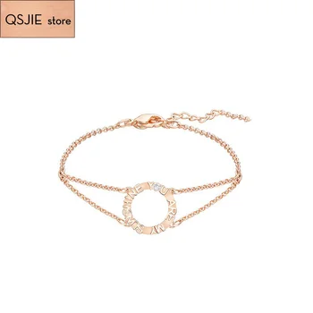 

QSJIE High quality SWA, love women's sweet temperament letter Bracelet Charming fashion jewelry