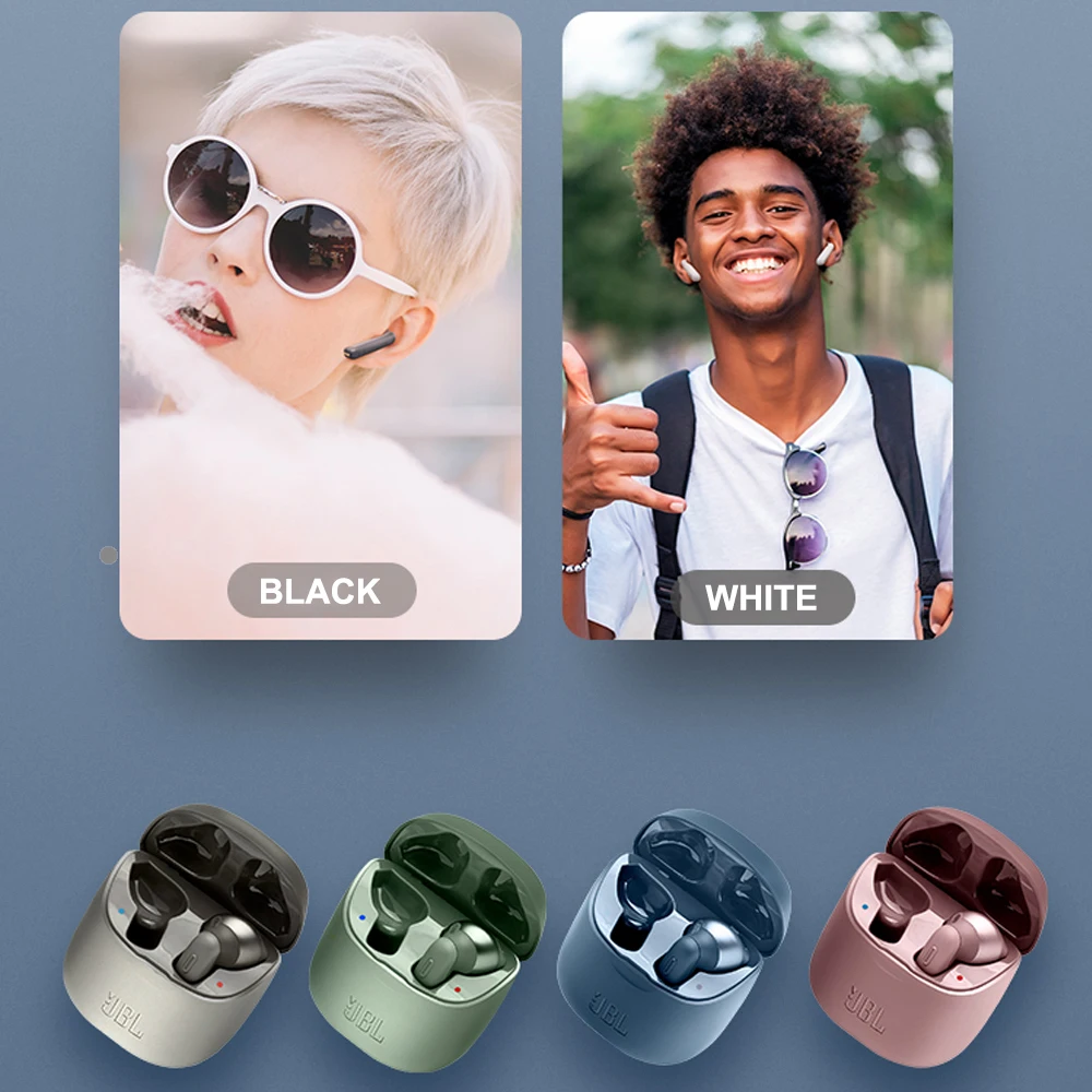 Original TUNE 220 TWS True Wireless Bluetooth Earphones T220TWS Stereo Earbuds Bass Sound Headphones Headset with Mic Charging