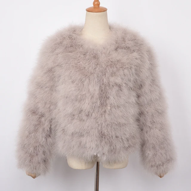 bcbg ostrich feather jacket