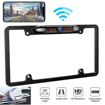 

New Arrival Car Rear View Backup Camera 8 IR Night Vision US License Plate Frame CMOS Black License Plate Frame Holder