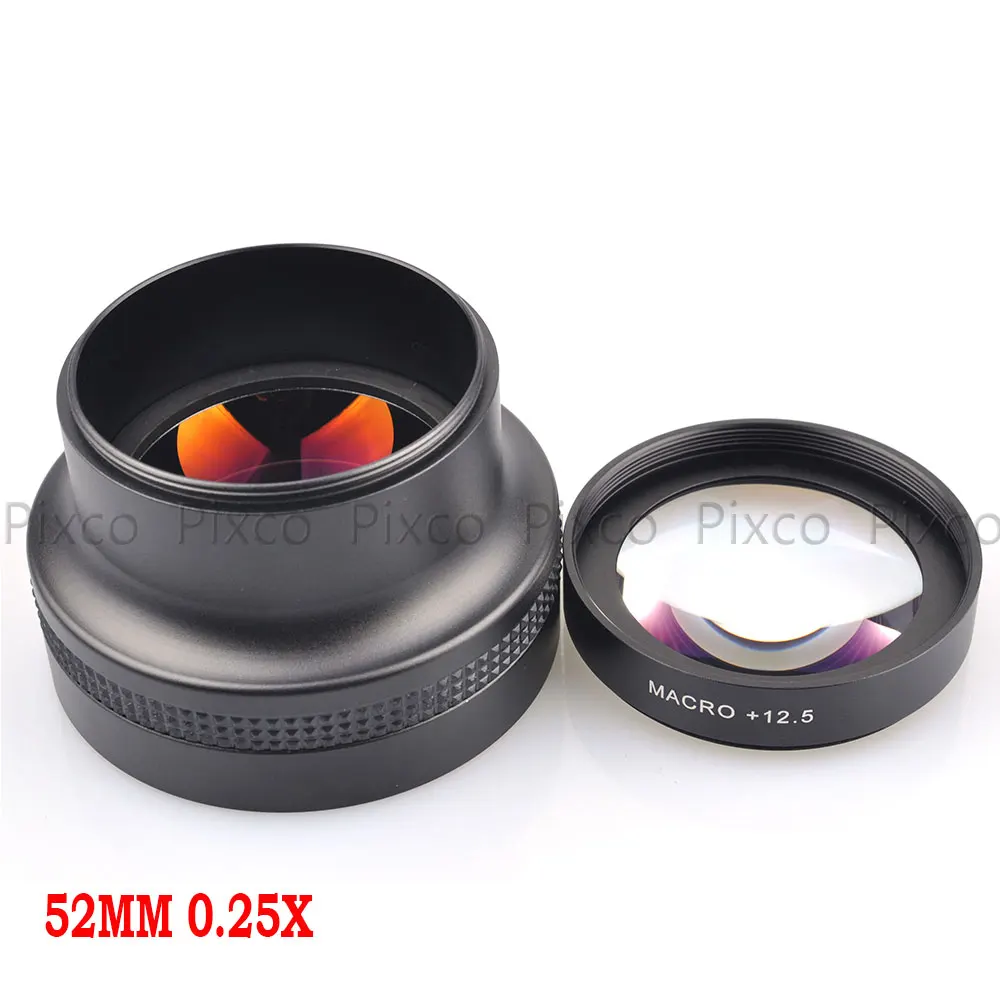 52 мм 0.25X Супер широкий угол макросъемки Рыбий глаз объектив для Canon NIKON PENTAX DSLR SLR камеры 52 мм резьба объектива