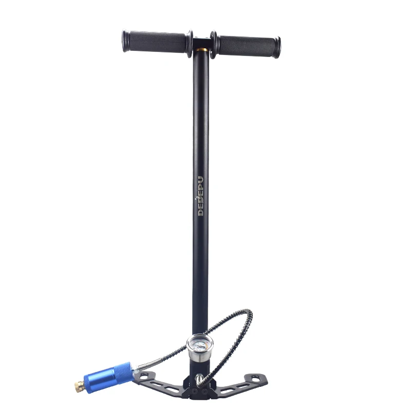 

300bar 30mpa 4500psi 3 Stage Hand Operated PCP Pump For Air Paintball , Mini High Pressure Compressor For Car Bicycle Hunting