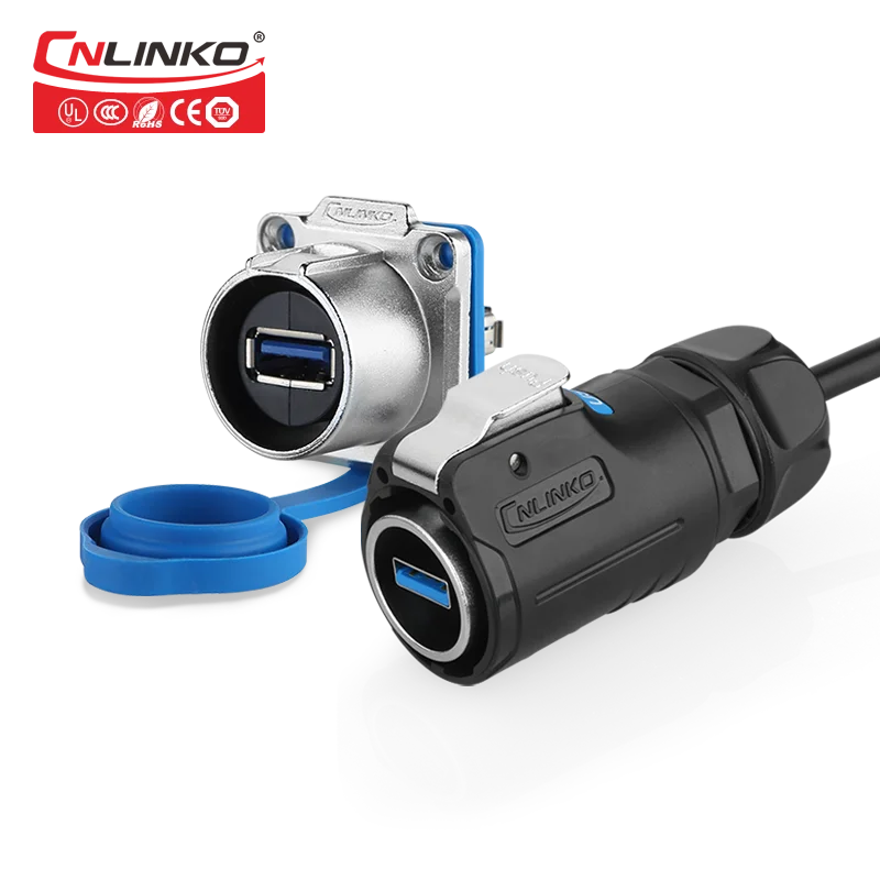 CNLINKO USB 3 0 водонепроницаемый пластиковый корпус соединителя IP67 USB3.0 разъем монтажная розетка и вилка с