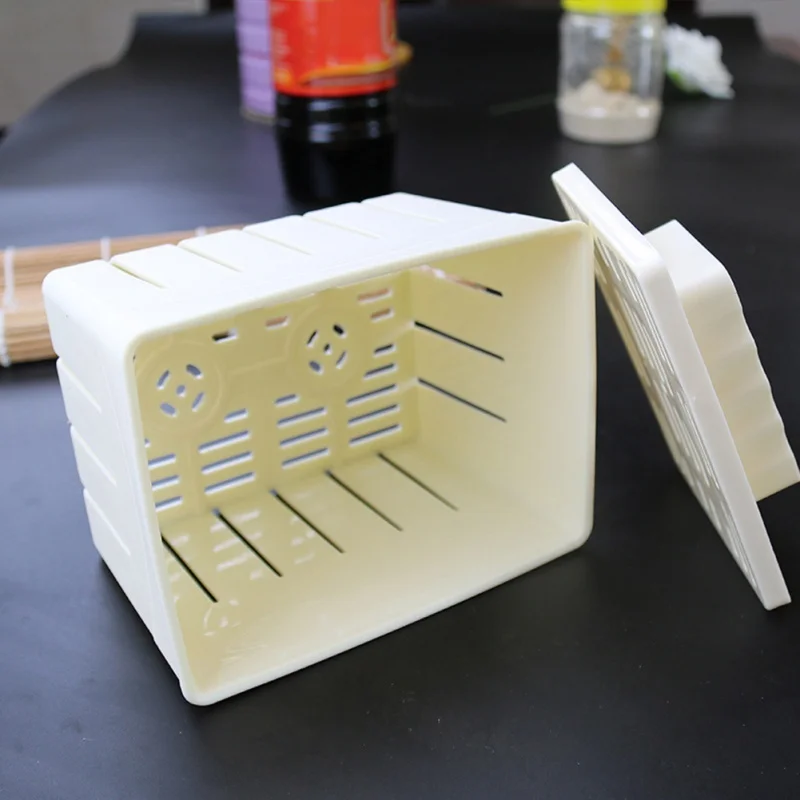 Food Plastic Tofu Mold DIY Handmade Simple Household Box With Press Lid For Kitchen Restaurant | Дом и сад