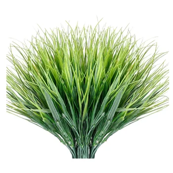 

12 Bundles Artificial Grasses Outdoor Fake Grass No Fade Faux Plastic Plants Garden Window Box Decorating