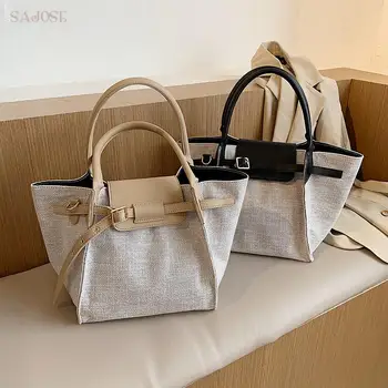 

New 2020 Handbags Women Lady Shoulder Top-Handle Simplicity Solid Composite Canvas Handbag Famale Tote Bags Girl Bag For Lady