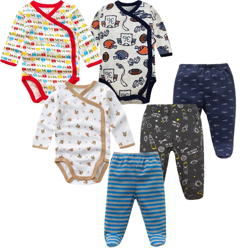 3 предмета, боди для малышей+ 3 предмета, штанишки для малышей, Модный комплект одежды для малышей, хлопок, Одежда для новорожденных девочек, комплект одежды для малышей