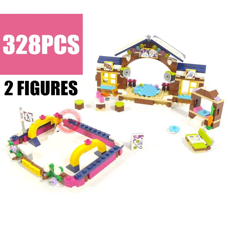 

New Friends Club Girls Snow Resort Ice Rink Fit Friends Figures Model Building Block Bricks Toys Gift Kid Girls Birthday
