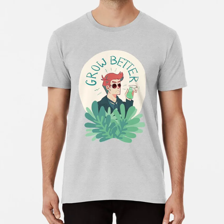 Растет лучше! Футболка good omens crowley anthony j crowley