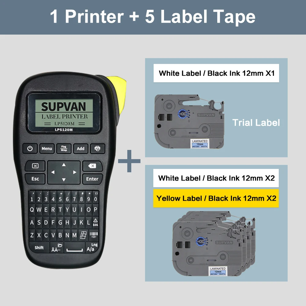 Original Supvan LP5120M Portable Wireless Industrial Wires Label Printer Cable Labels Printer Handheld Label Maker No DC Adapter printers mini Printers