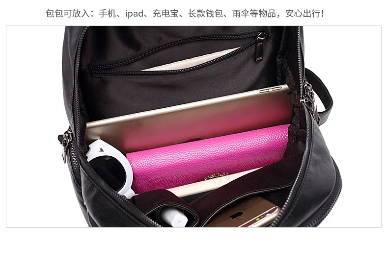 Женский рюкзак из мягкой натуральной кожи, модная повседневная Наплечная Сумка, рюкзаки, вместительные школьные сумки, одноцветная сумка