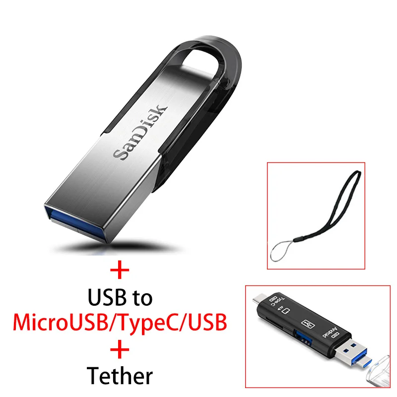 SanDisk USB Stick 3.0 Key USB Flash Drive 128GB 64GB 32GB 16GB Pen Drives Pendrive USB Pen Disk Flashdrive 256GB 512GB Memory 128 gb pen drive USB Flash Drives