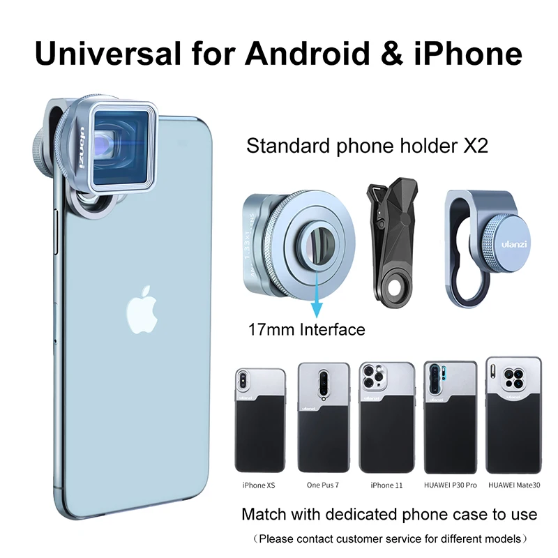  Ulanzi 1.33XT Anamorphic Lens Widescreen Movie Videomaker Filmmaker with 52mm Filter Adapter for iO