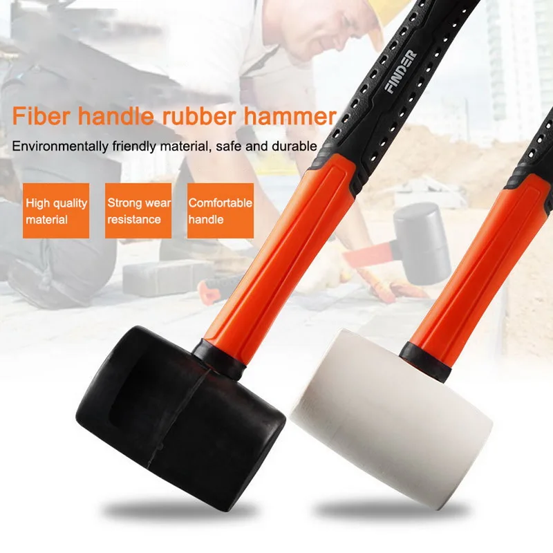 Manual Soft Rubber Effect Mallet Hammer Ergonomics Non Slip Plastic