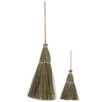 

1:12 Dollhouse Miniature Fairy Garden Broom Cleaning Tools S/L Size