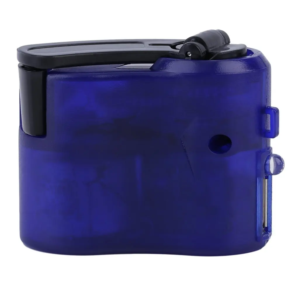 

New USB Travel Emergency Phone Charger Dynamo Hand Manual Charger Blue Drop Shipping