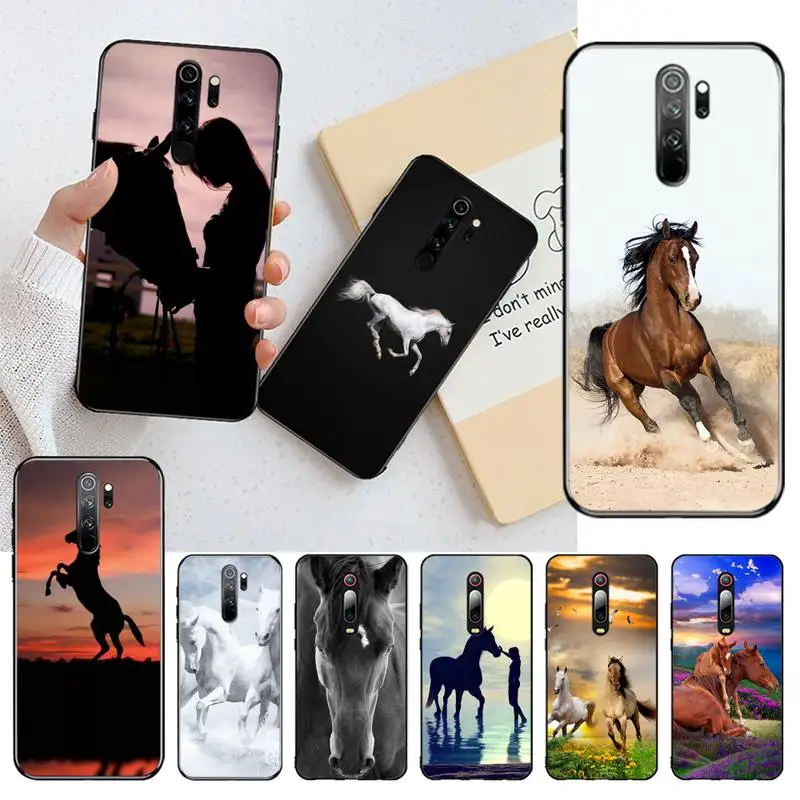 CUTEWANAN животное лошадь DIY чехол для телефона с рисунком в виде ракушки Redmi Note 8 8A 7 6 6A