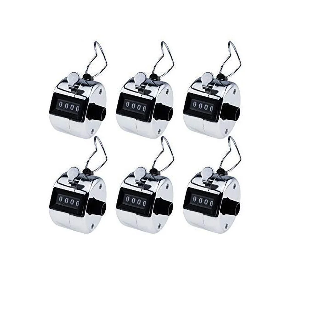 10 piece per lot metal hand tally counter 4 digital with ring cabin crew counter