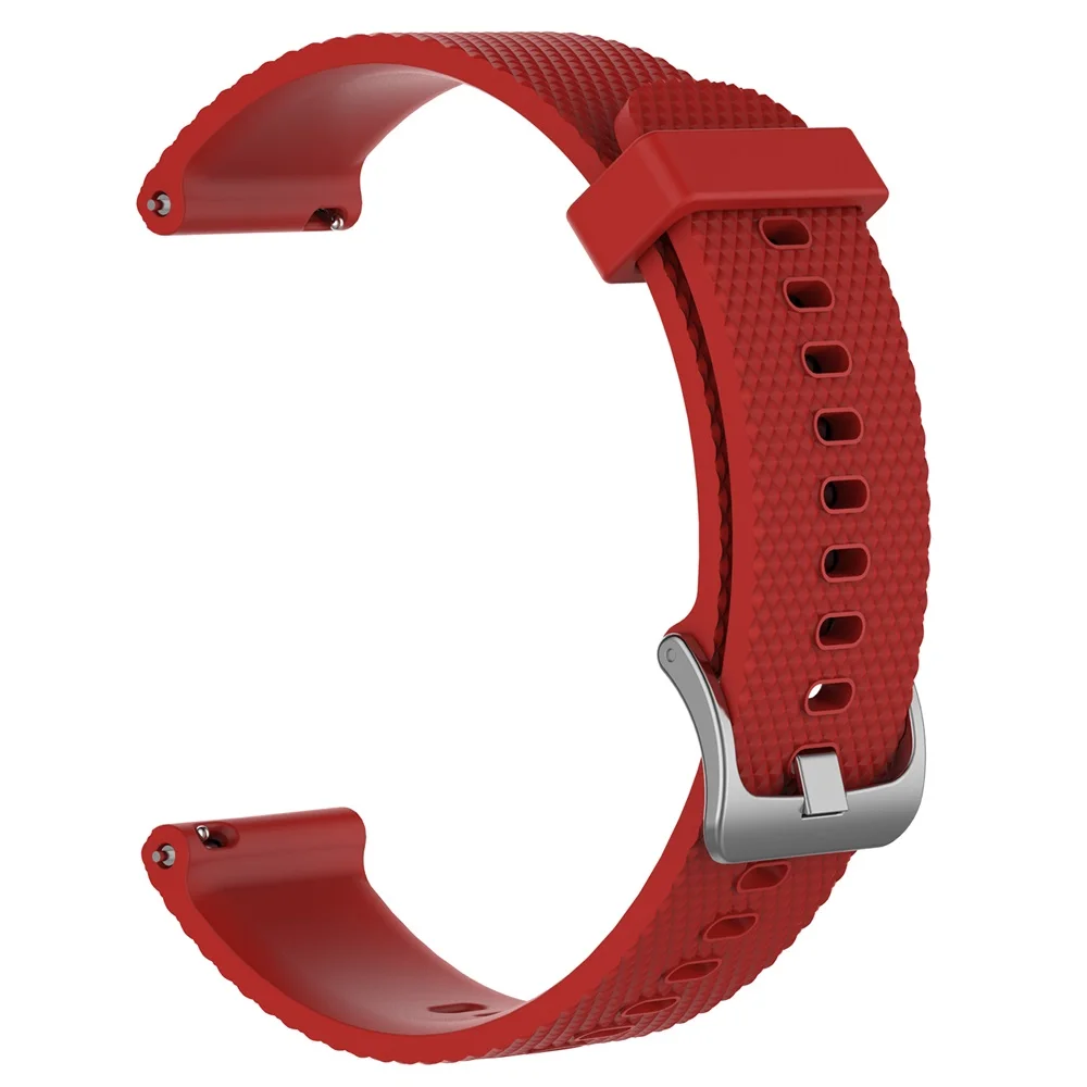 22 мм ремешок для часов Huami Amazfit GTR 47 мм ремешок Смарт-часы ремешок дышащие силиконовые полосы Мягкий ремень для huawei watch GT 2 - Цвет: Красный