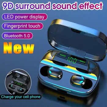 

Bluetooth 5.0 Earphones 3500mAh Charging Box Wireless Headphone 9D Stereo Sports Waterproof Earbuds Headsets With Microphone