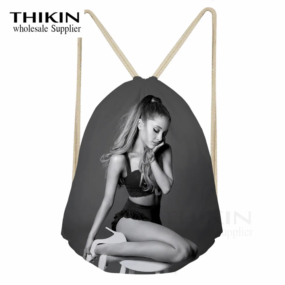 as picture THIKIN женские сумки на шнурке, супер сексуальные сумки с принтом Ariana Grande, карманные сумки на плечо для девочек, Harajuku, дорожная посылка для хранения - Цвет: as picture