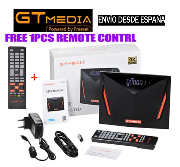10 шт. GTMedia V8 UHD DVB S/S2/S2X + T/T2/Cable/ATSC C/ISDBT CAM PowerVu Bisskey H.265 встроенный Wifi Nova