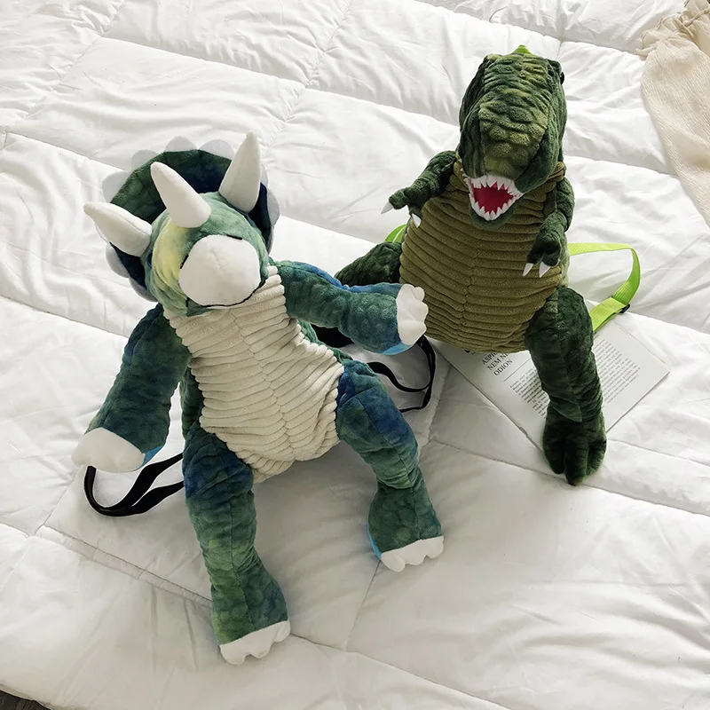 

T-Rex Triceratops Cartoon Children Backpack 2019 New Style Dinosaur Bag Children Doll Backpack