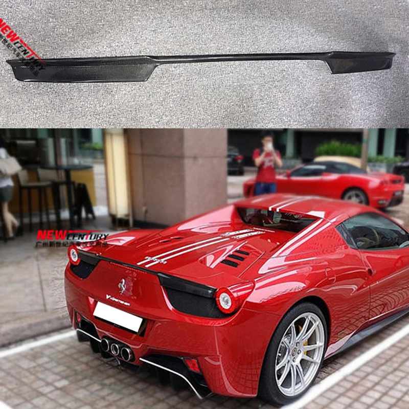 Автомобильный Стайлинг из углеродного волокна модифицированный задний спойлер на крыше задний Багажник крыло багажника для Ferrari 458 ITALIA SPIDER 2011 2012 2013