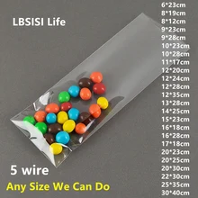 LBSISI Life 100 шт. прозрачный пластиковый пакет для конфет Печенье Хлеб пищевая шоколадная фасоль прозрачная верхняя ручка подаропосылка с проводом LBSISI Life 100 шт. прозрачный пластиковый пакет для конфет Печенье Хлеб пищевая шоколадная фасоль прозрачная верхняя ручка подаропосылка с проводом