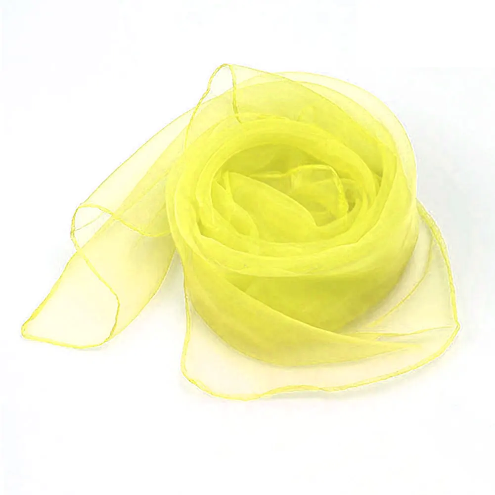20 шт./упак. жонглирование шарфы фокусы детские танцевальные раннего образования Наряжаться живота для малышей подарок Шелковый реквизит игрушка с техническими характеристиками - Цвет: Цвет: желтый