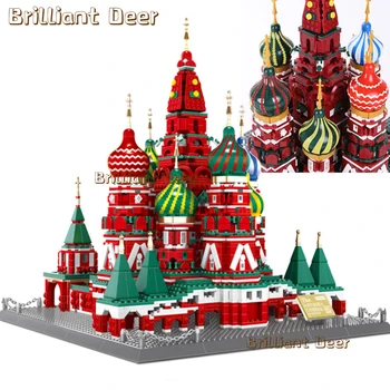 

3213 PCS Saint Basil's Cathedral Russian Church Craft Model Architecture Building Blocks Puzzle Toys For Teen Adult