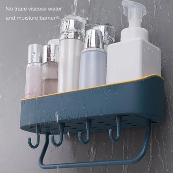 

multifunctional towel storage Shower Shelf NO Drill Wall Phone Bathroom Shampoo Holder Storage Kitchen Bathroom Hardware