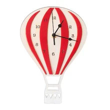 Цифровой Дисплей Деревянный легко установить домашний декор немой воздушный шар Форма Ремесло скандинавском стиле настенные часы Дети спальня гостиная